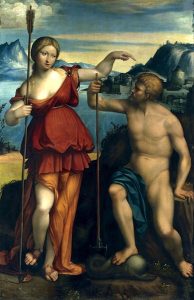Poseidon and Athena battle for control of Athens, 1512